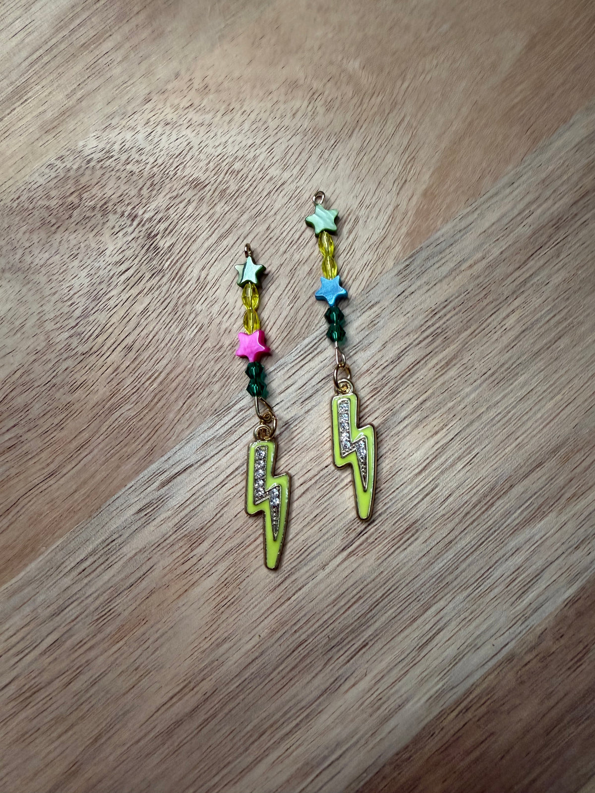 Electric Green Lightning Bolts