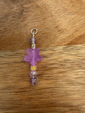 Dark Purple Flower Individual Dangle