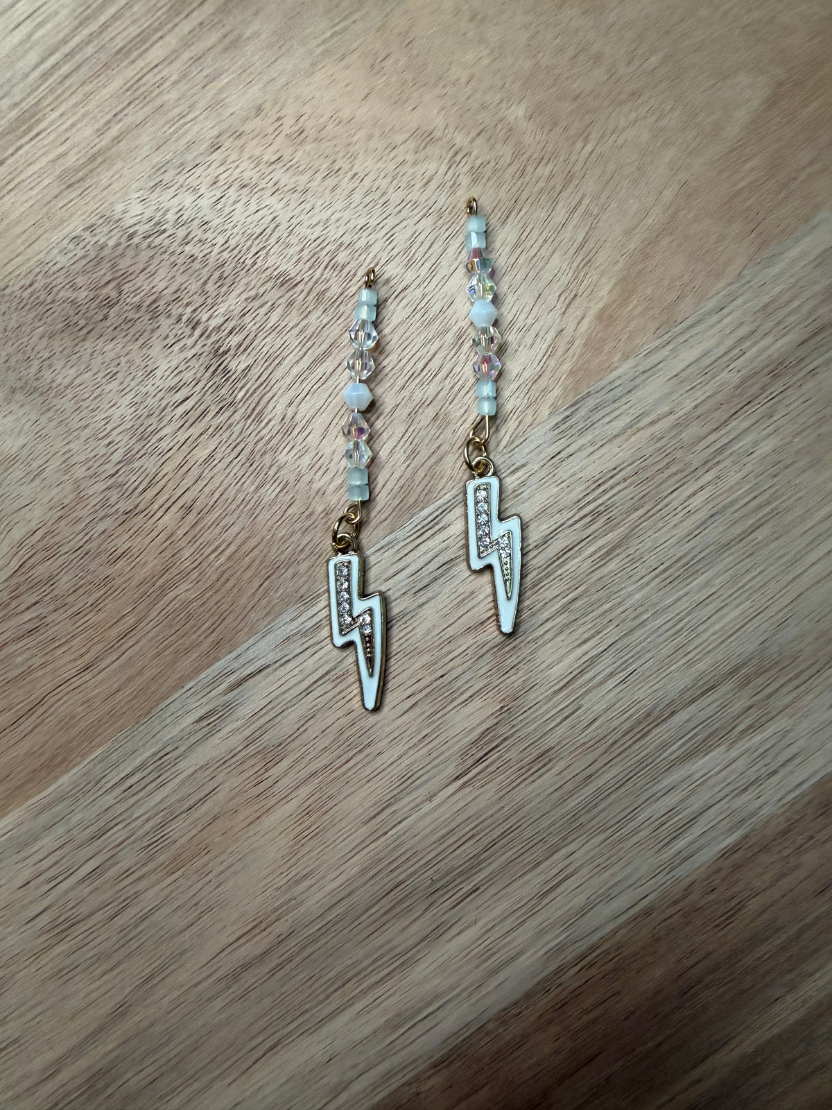 White Lightning Bolts