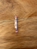 Pink and Purple LOVE Individual Dangle