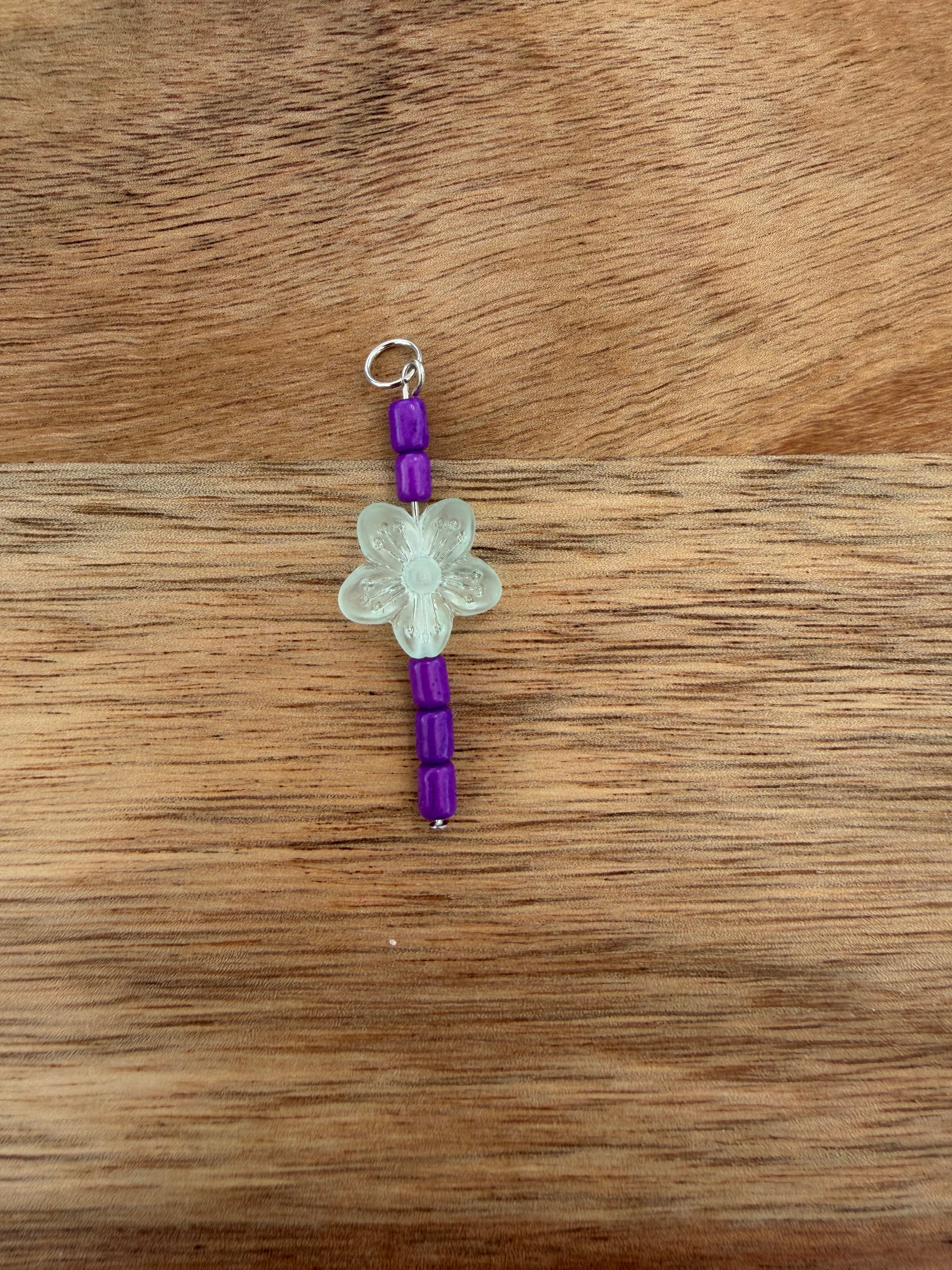 Light Blue Flower Individual Dangle