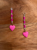 Pink Heart Dangles