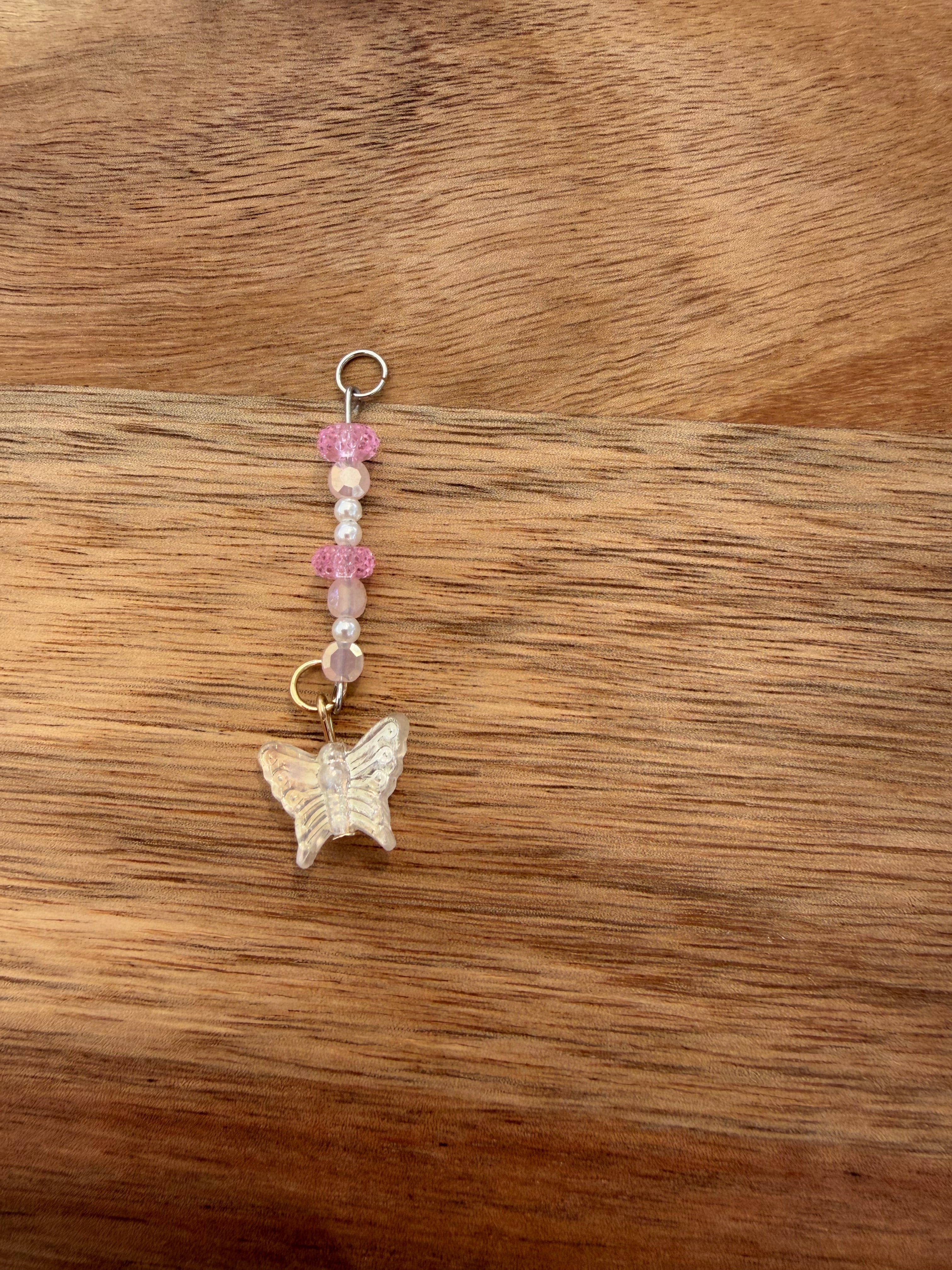 Pink Butterfly Individual Dangle