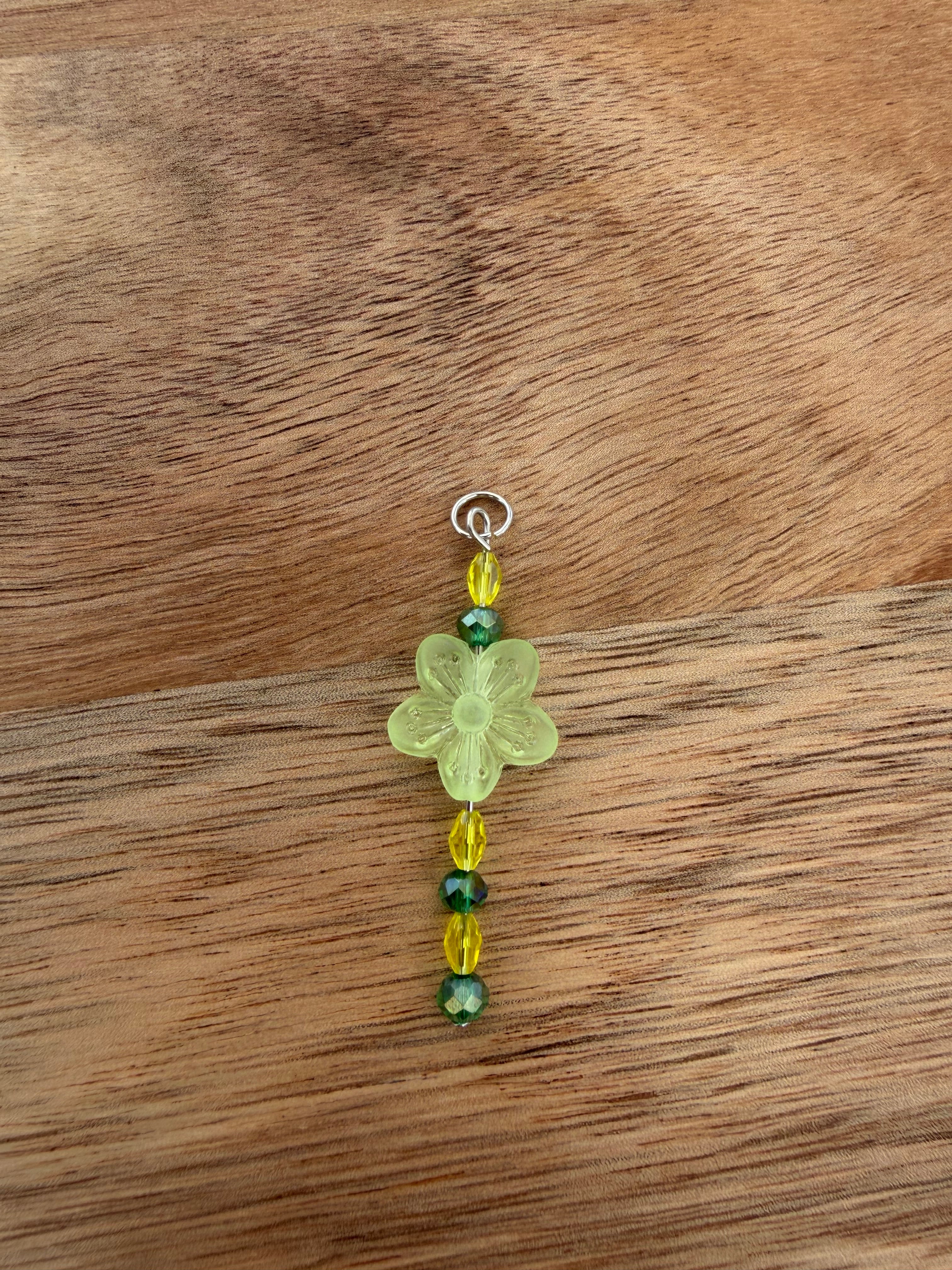 Green Flower Individual Dangle