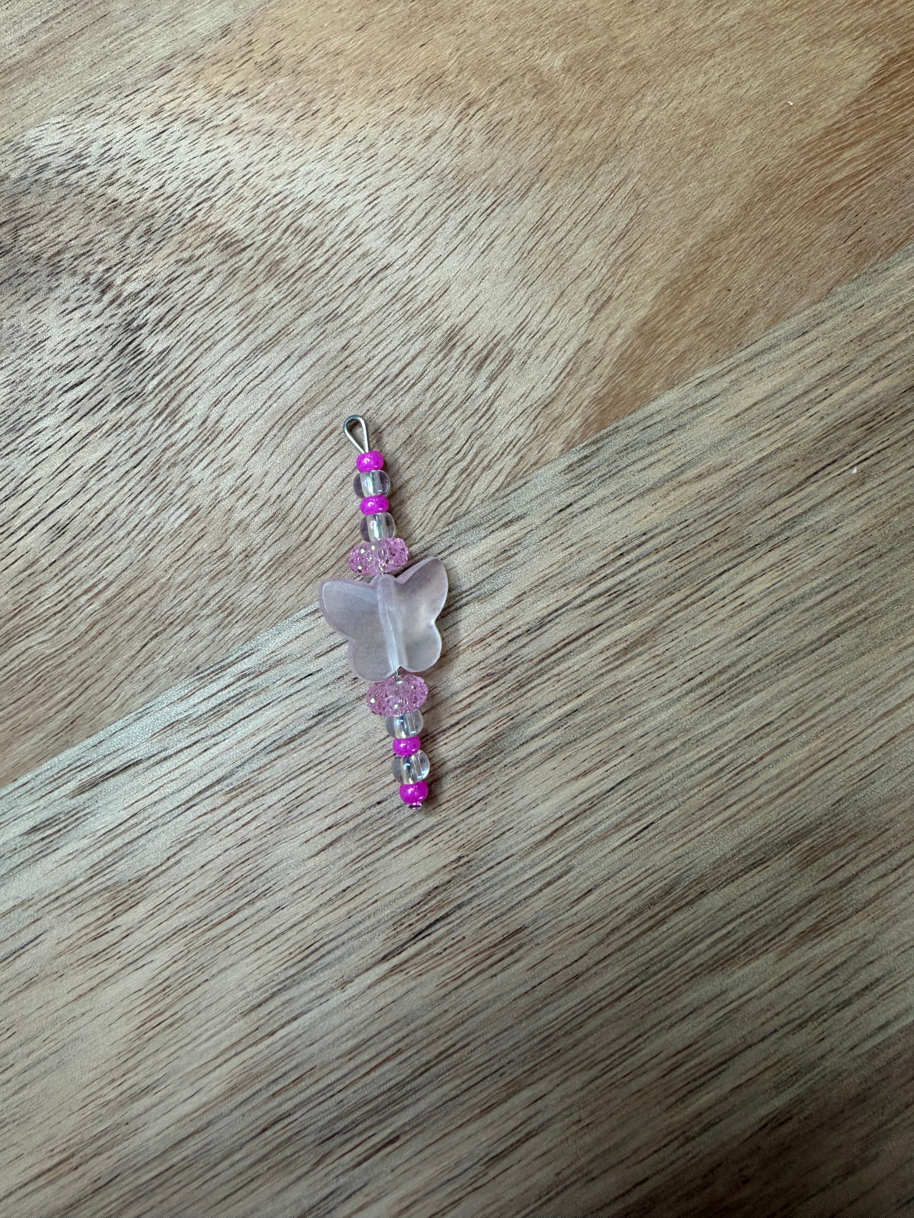 Pink Butterfly Individual Dangle