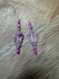 Pink Butterfly Dangles