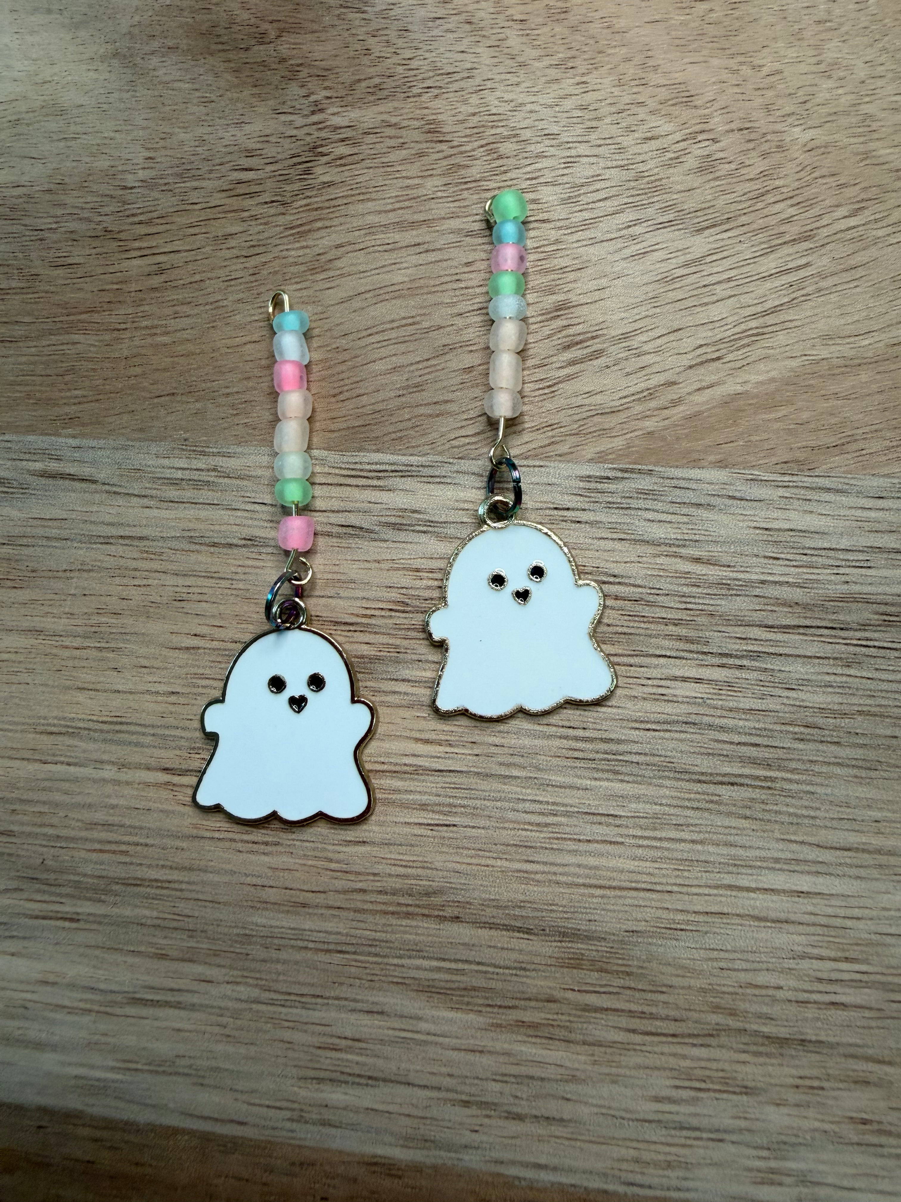 White Ghost with Glow in the Dark Beads